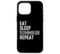 Rummikub Eat Sleep Rummikub Repetir Juego de fichas Divertido Regalo Carcasa para iPhone 16 Pro MAX