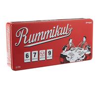 Pressman Rummikub en lata retro - El juego original de azulejos Rummy Rojo, 5 pulgadas