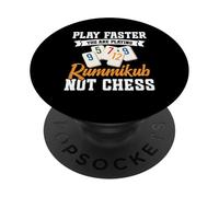 Rummikub Jugador Azulejo Juego Jugar Más Rápido Rey Rummikub PopSockets PopGrip Adhesivo