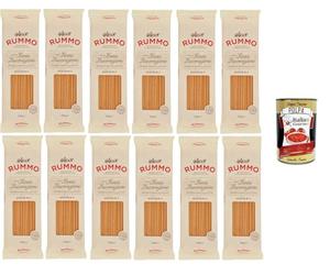Rummo Bucatini N°6 12 × 500 g - Bronce dibujado, Lenta Lavorazione, estable y resistente a mordeduras, pasta ideal para Amatriciana, Cacio e Pepe & Sugo, Gastro Stock + Polpa italiana gourmet