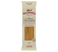 Rummo Spaghetti grossi N. 5 pasta de sémola de trigo duro, fideos italianos 500 g + lata italiana Gourmet Polpa di Pomodoro de 400 g