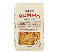 Rummo Maccheroncelli Rigati No. 7 Pastas italianas estriadas, diseñadas magistralmente para una máxima absorción de salsa y riqueza, 500 g (paquete de 1)