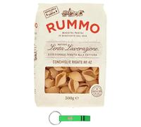 Rummo Pasta Conchiglie Rigate N°42, pasta de sémola de trigo duro, pasta italiana 500 g + llavero Beni Culinari gratuito