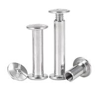 Rummyluck M4x25mm Tornillos de Encuadernación de Remaches de Cabeza Plana, Tornillos de Chicago para Encuadernación, Cuero, Bricolaje, Libro (8 pcs)