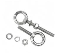 Rummyluck M4x30mm Pernos de Ojo Acero Inoxidable Kit de Tornillos de Anillo y Tuercas y Arandelas (2 Set)