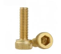 Rummyluck Tornillos Cilíndricos con Hexágono Interior de Latón Tornillos de Máquinas de Cabeza Allen M2.5x10mm (30 pcs)