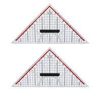 Rumold - Escuadra de geometría y zigzag, transparente, 2x Geometriedreieck