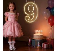 RUMONZS Número de luz LED acrílico, letras decorativas transparentes iluminadas alimentadas por USB, luz de números grandes para cumpleaños, luz nocturna, fiesta, aniversario, Navidad, decoración