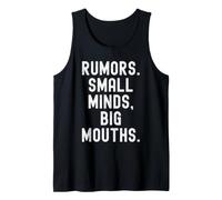 Rumores Mentes pequeñas Bocas Grandes Hombres ingeniosos Mujeres Camiseta sin Mangas