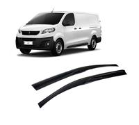 Rumplex Deflectores de viento, deflectores de lluvia, deflectores de lluvia y ventanas laterales, compatibles con Peugeot Expert 2017-2024, protección de lluvia y lluvia, 2 unidades, ajuste externo