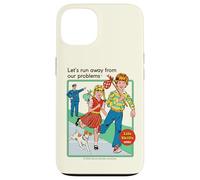 Run Away From Our Problems Sarcastic Retro Funny Adult Humor Carcasa para iPhone 13