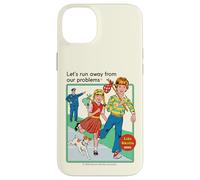 Run Away From Our Problems Sarcastic Retro Funny Adult Humor Carcasa para iPhone 14 Plus