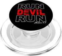 Run Devil Run James 4:7 Verso de la Biblia PopSockets PopGrip para MagSafe