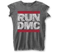 Run Dmc - T-Shirt # S Grey Femmina # Dmc Logo