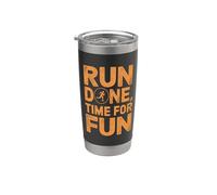 Run Done Time For Fun - Running Marathon Finisher Vaso térmico de acero inoxidable de doble pared