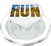 Run Graphic Art for Runners, Vintage, Marathon Trail Retro PopSockets PopGrip para MagSafe