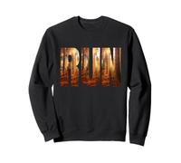 Run Graphic Art for Runners, Vintage, Marathon Trail Retro Sudadera