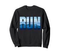 Run Graphic Art for Runners, Vintage, Marathon Trail Retro Sudadera