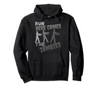 Run Here Comes The Zombies Divertido Disfraz de Halloween de Zombies Sudadera con Capucha