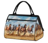 Run Horses - Bolsa de viaje para mujeres, hombres, niños y niñas, bolsa de fin de semana, bolsa de viaje de 24 L para deportes, gimnasio, yoga, color, Big, Organizador de bolsas