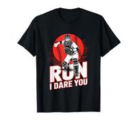 Run I Dare You Baseball Catcher Funny Baseball Catcher Quote Camiseta