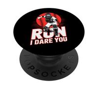 Run I Dare You Baseball Go Ahead & Run I Dare You To Run On PopSockets PopGrip Adhesivo