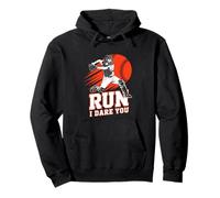 Run I Dare You Baseball Go Ahead & Run I Dare You To Run On Sudadera con Capucha