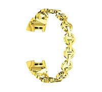 Run Ken Bling Diamond Correas Ajuste for la Carga de Fitbit 5 Smart Watch Band Banda de Acero Inoxidable Pulsera de la Cadena de la Cadena de Bucle de Metal Ajuste for Cargar 2 3 4(Gold_For Charge 5)