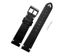 Run Ken Candiones de Relojes compatibles con ORIS 65 Réplica de Cuero Reloj de Cuero Serie de Buceo Anillo de Cobre Corona de Bronce Reloj Retro Reloj Retro Banda(Black-Black,18mm)