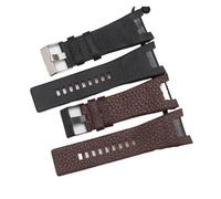 Run Ken Cinturón de reloj de cuarzo for hombre 3 2mm Interfaz cóncava Correa de cuero marrón negro compatible con diesel DZ1216 1273 4246 Hebilla Herramienta +(Brown black clasp)