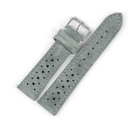 Run Ken Correa De Cuero De Gamuza For Reloj, Correa De 18mm, 19mm, 20mm, 21mm, 22mm Y 24mm, Accesorios For Reloj De Carreras De Rally(Gray,21mm)