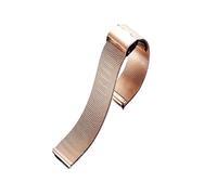 Run Ken Correa de malla con hebilla acero inoxidable for reloj(Rose Gold,22mm)