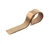 Run Ken Correa De Malla Fina For Reloj, Milanesa Acero Inoxidable, Pulsera 1,0, Con Hebilla Alambre, Accesorios For 18mm, 20mm, 22mm Y 24mm(Gold,18mm)