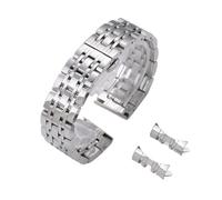 Run Ken Correa De Reloj Acero Inoxidable Macizo 12, 14, 16, 18, 19, 20, 21 Y 22 Mm Con Hebilla Mariposa Correa Muñeca Metálica(Silver,16mm)