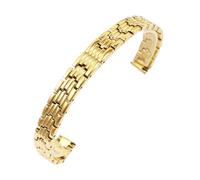 Run Ken Correa de reloj de acero inoxidable sólido Compatible con correa de tamaño pequeño for mujer Compatible con cinturón de malla de 6mm 8mm 10mm(LR-G01-Gold,13mm)