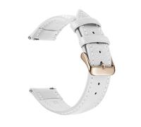 Run Ken Correa De Reloj De Cuero Genuino, Correas De Liberación Rápida De 18 Mm, 20 Mm Y 22 Mm For Hombres Y Mujeres.(White Rose Gold,18mm)