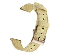 Run Ken Correa De Reloj De Lona De Liberación Rápida De 20 Mm Y 22 Mm For Hombre Y Mujer.(Khaki Rose Gold 2,20mm)