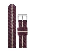 Run Ken Correa de reloj de lona suave de 18mm, 20mm, 22mm, 24mm, Compatible con Timex No. 5, correa de nailon solar, correa de lona de doble capa(Color 02 SK,18mm)