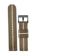 Run Ken Correa de reloj de lona suave de 18mm, 20mm, 22mm, 24mm, Compatible con Timex No. 5, correa de nailon solar, correa de lona de doble capa(Color 08 BK,18mm)