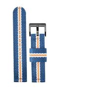 Run Ken Correa de reloj de lona suave de 18mm, 20mm, 22mm, 24mm, Compatible con Timex No. 5, correa de nailon solar, correa de lona de doble capa(Color 04 BK,18mm)