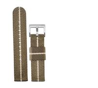 Run Ken Correa de reloj de lona suave de 18mm, 20mm, 22mm, 24mm, Compatible con Timex No. 5, correa de nailon solar, correa de lona de doble capa(Color 08 SK,22mm)