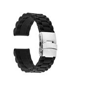 Run Ken Correa de reloj inteligente con hebilla plegable silicona Unisex 18mm 20mm 22mm 24mm pulsera eslabones goma correa muñeca accesorios(B3 COFFEE,18mm)