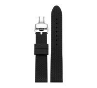 Run Ken Correa De Reloj Silicona Con Dibujo Neumático Carreras, Compatible Relojes Estilo 21 Mm(Black silver 1,22mm)