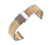 Run Ken Correas De Reloj De Acero Inoxidable De 12mm, 14mm, 16mm, 18mm, 20mm, Correa De Repuesto For Negocios De Metal(Silver Gold,12mm)