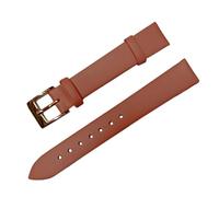 Run Ken Correas de reloj de cuero genuino 12/14/16/18/20/22mm correa de muñeca de pulsera marrón negro reloj correas de repuesto Accesorios(Brown 2,20mm)