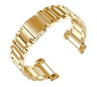 Run Ken Reinstituto de acero inoxidable Pulsera clásica Reloj Correas y herramientas Compatible con Suunto Core All Black Silver Gold Rose Sport Watch(Gold)