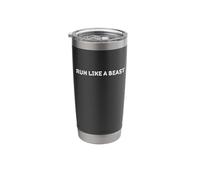 RUN LIKE A BEAST - Urban Minimalist Streetwear Graphic Tee Vaso térmico de acero inoxidable de doble pared