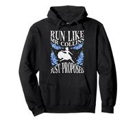 Run Like Mr Collins Just Proposed, Cita de Libro Divertido Vintage Sudadera con Capucha