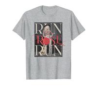 Run Rose Run Guitarra Dolly Parton Camiseta, Hombre, Gris Jaspeado, L