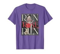 Run Rose Run Guitarra Dolly Parton Camiseta, Hombre, Morado Jaspeado, M